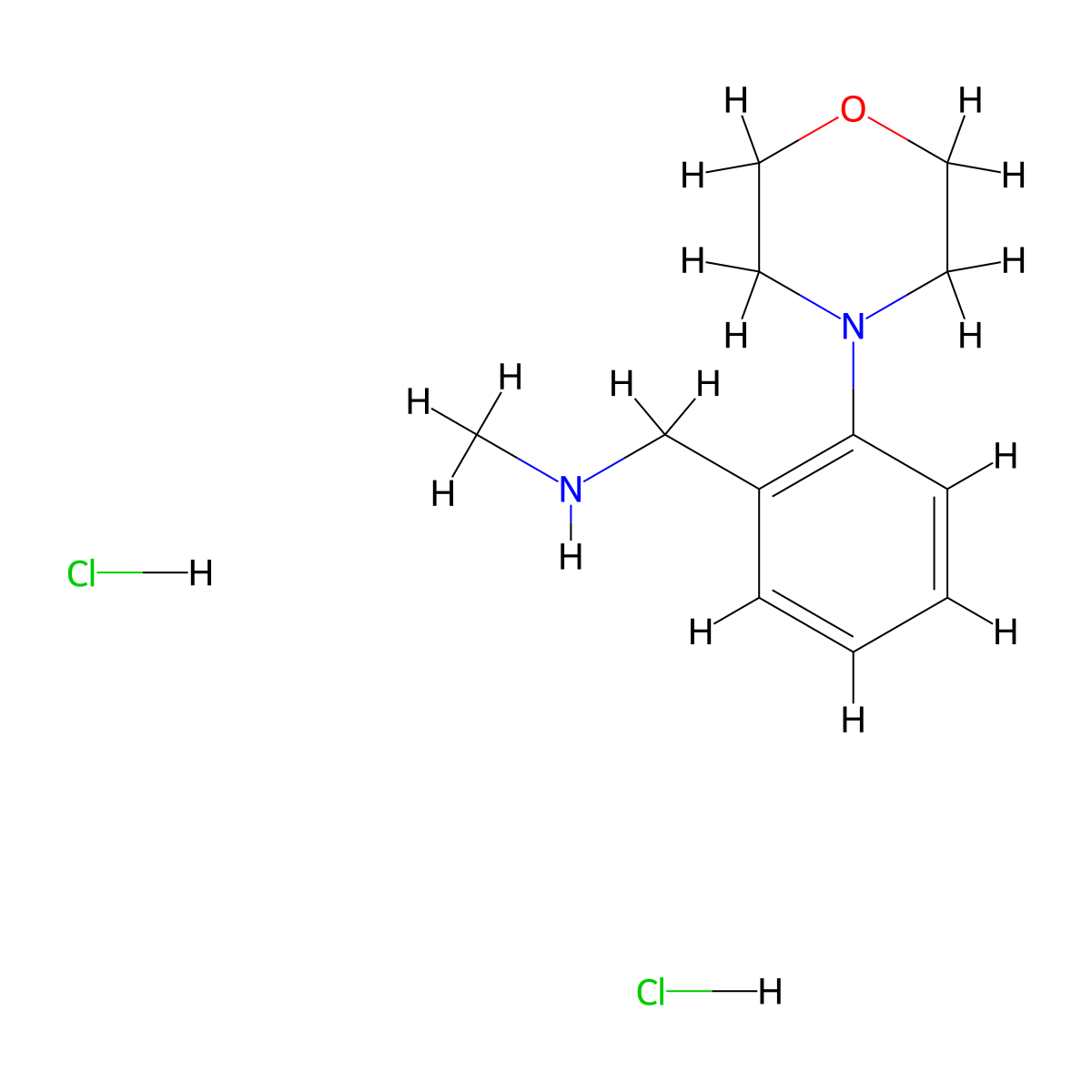 Methyl({[2-(morpholin-4-yl)phenyl]methyl})amine dihydrochloride molecular structure, CAS 2792186-47-9
