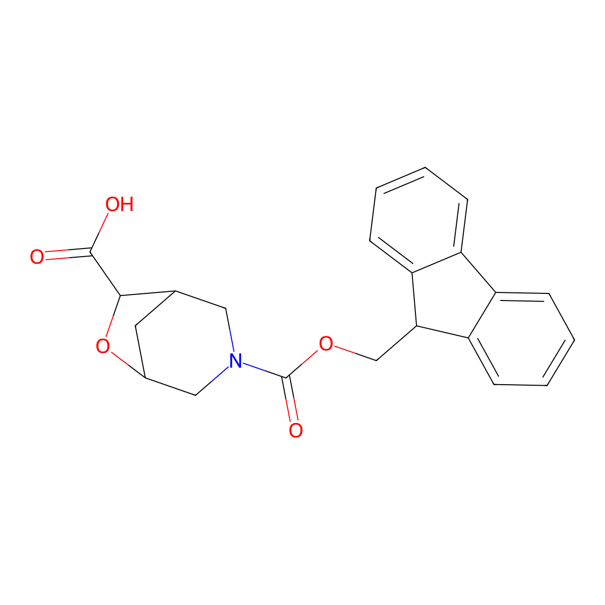 3-{[(9H-fluoren-9-yl)methoxy]carbonyl}-6-oxa-3-azabicyclo[3.2.1]octane-7-carboxylic acid molecular structure, CAS 2792186-68-4
