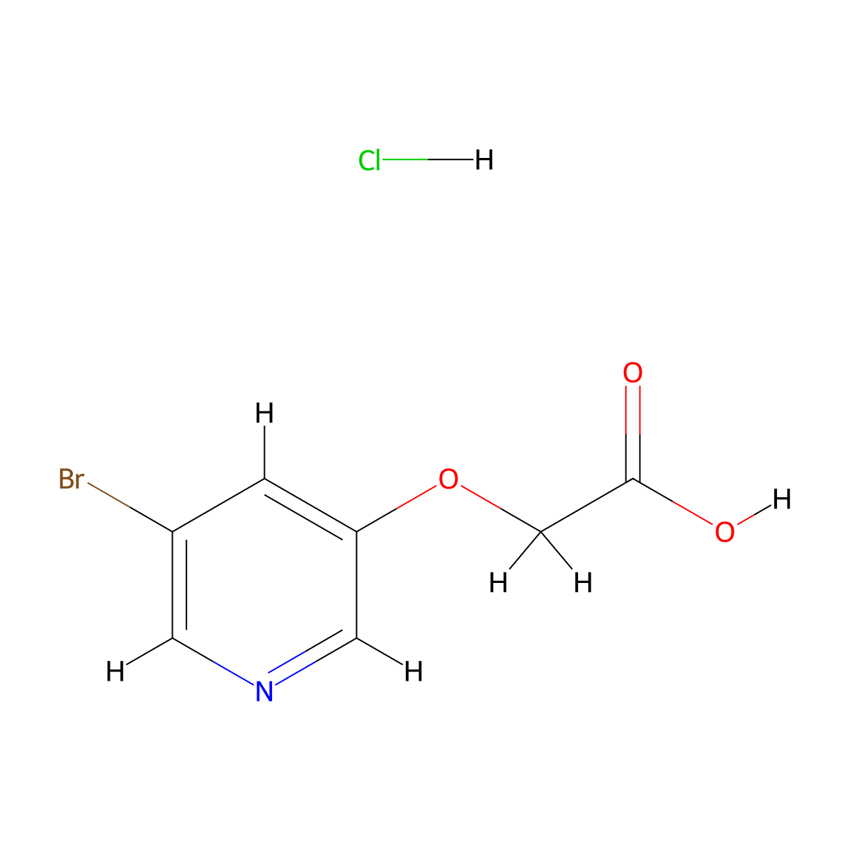2-[(5-Bromopyridin-3-yl)oxy]aceticacidhydrochloride molecular structure, CAS 2792186-70-8