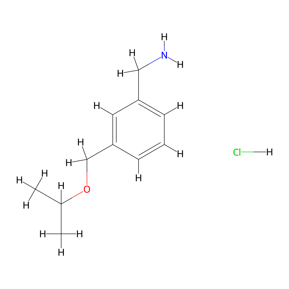 1-{3-[(Propan-2-yloxy)methyl]phenyl}methanamine hydrochloride molecular structure, CAS 2792186-71-9