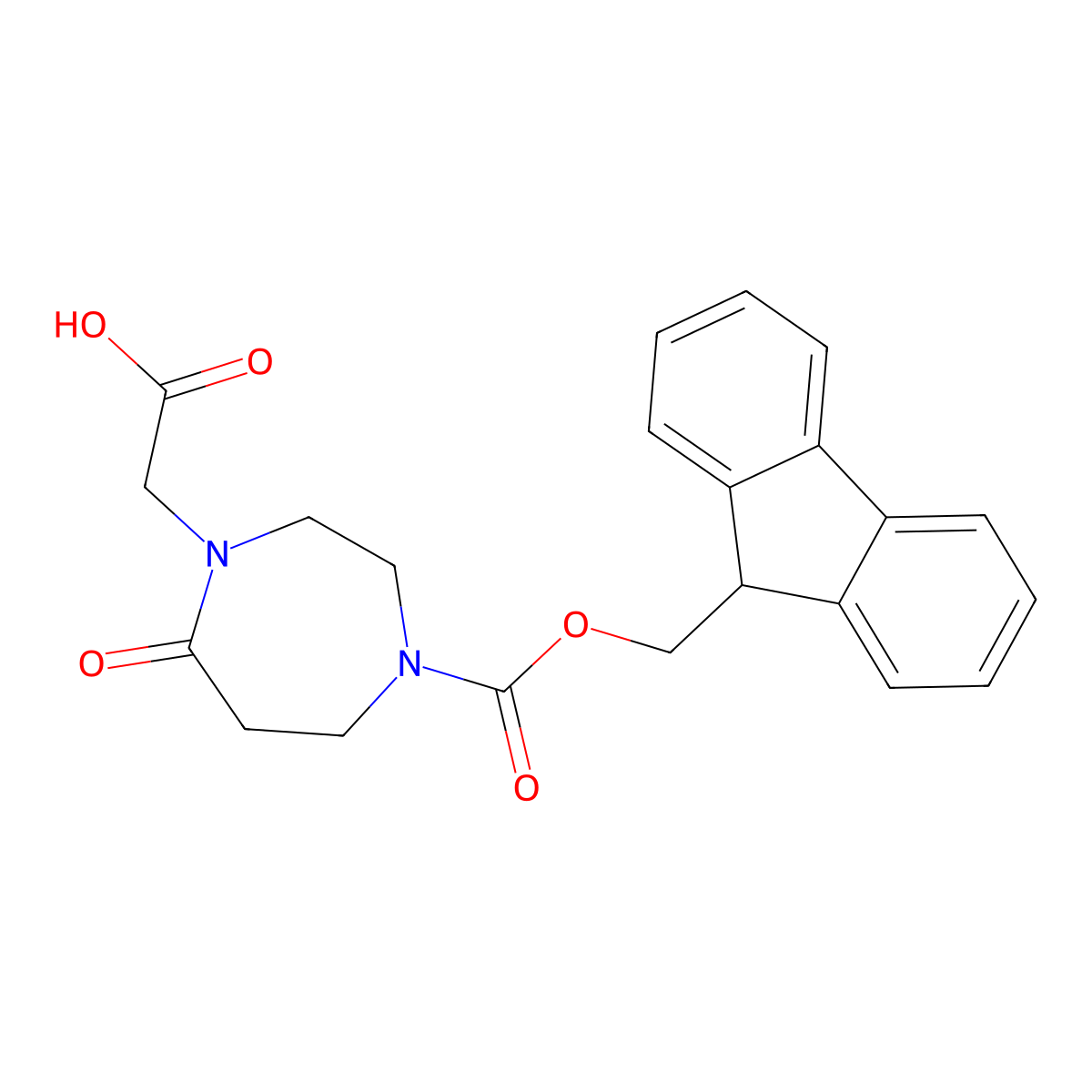 2-(4-{[(9H-fluoren-9-yl)methoxy]carbonyl}-7-oxo-1,4-diazepan-1-yl)aceticacid molecular structure, CAS 2792186-81-1