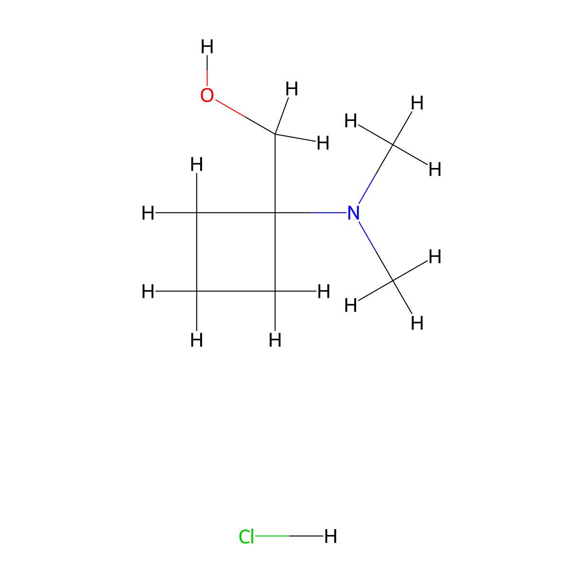 (1-(Dimethylamino)cyclobutyl)methanol hydrochloride molecular structure, CAS 2792186-84-4
