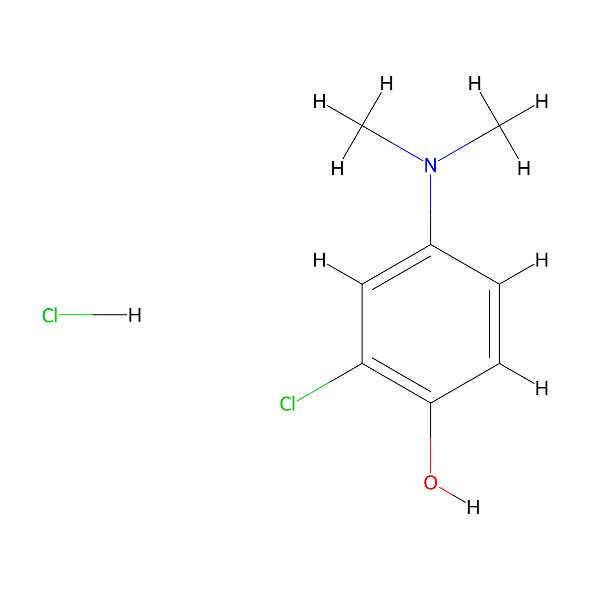 2-Chloro-4-(dimethylamino)phenolhydrochloride molecular structure, CAS 2792186-85-5