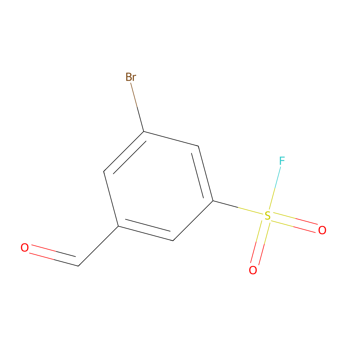 3-Bromo-5-formylbenzene-1-sulfonylfluoride molecular structure, CAS 2792186-87-7