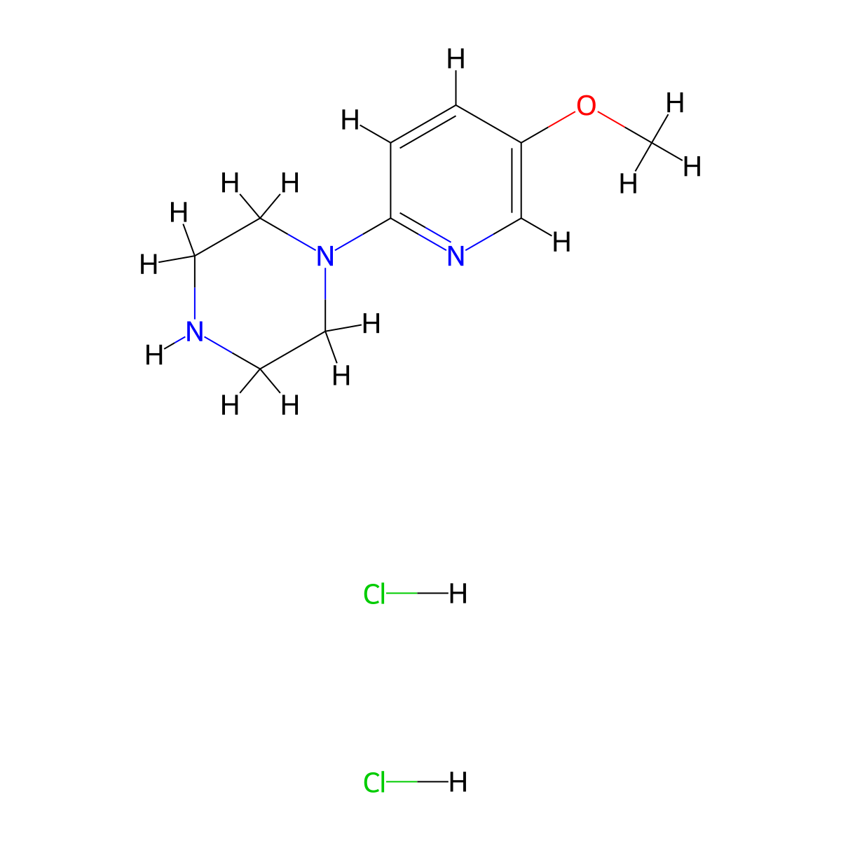 1-(5-Methoxypyridin-2-yl)piperazine dihydrochloride molecular structure, CAS 2792186-89-9