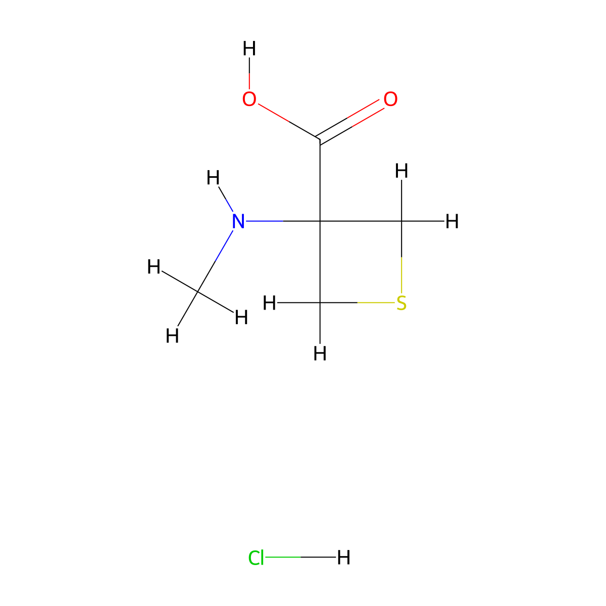 3-(Methylamino)thietane-3-carboxylicacidhydrochloride molecular structure, CAS 2792200-81-6