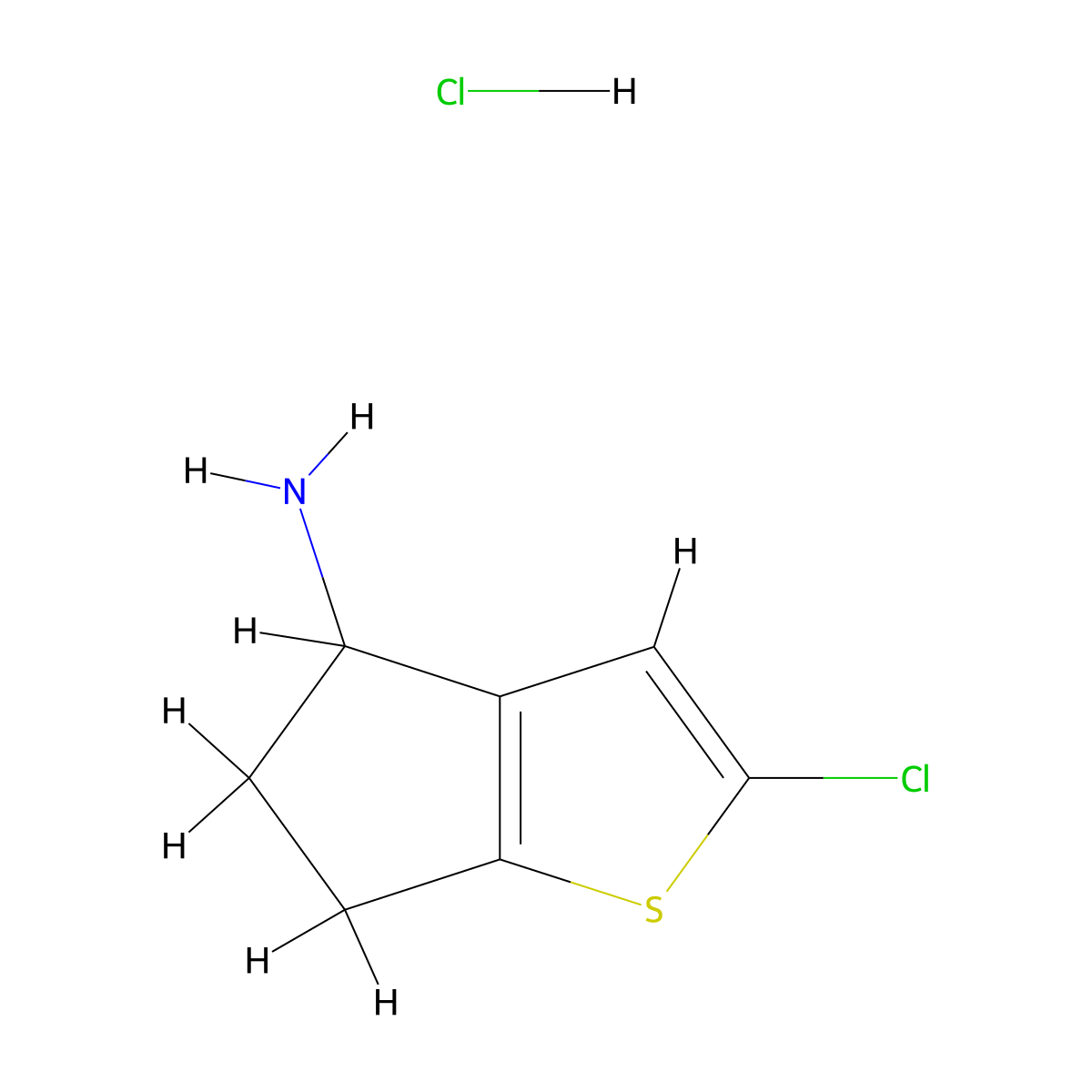 2-chloro-4H,5H,6H-cyclopenta[b]thiophen-4-amine hydrochloride molecular structure, CAS 2792201-00-2