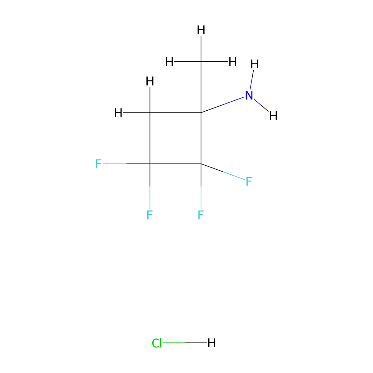 2,2,3,3-Tetrafluoro-1-methylcyclobutan-1-aminehydrochloride molecular structure, CAS 2792201-07-9