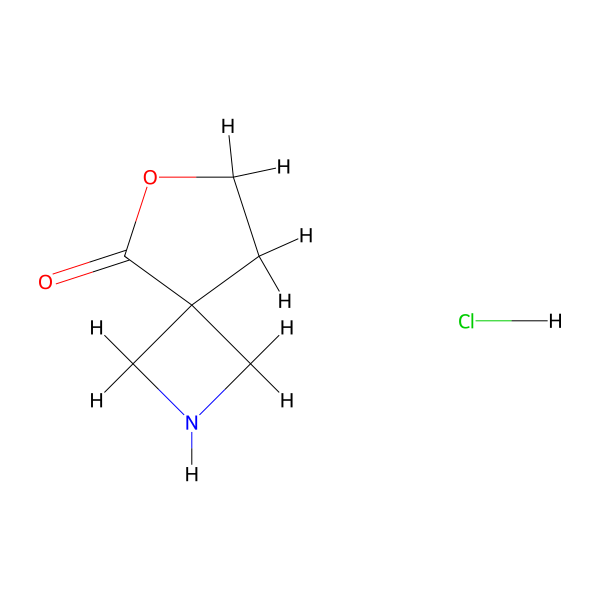 6-Oxa-2-azaspiro[3.4]octan-5-one hydrochloride molecular structure, CAS 2792201-23-9