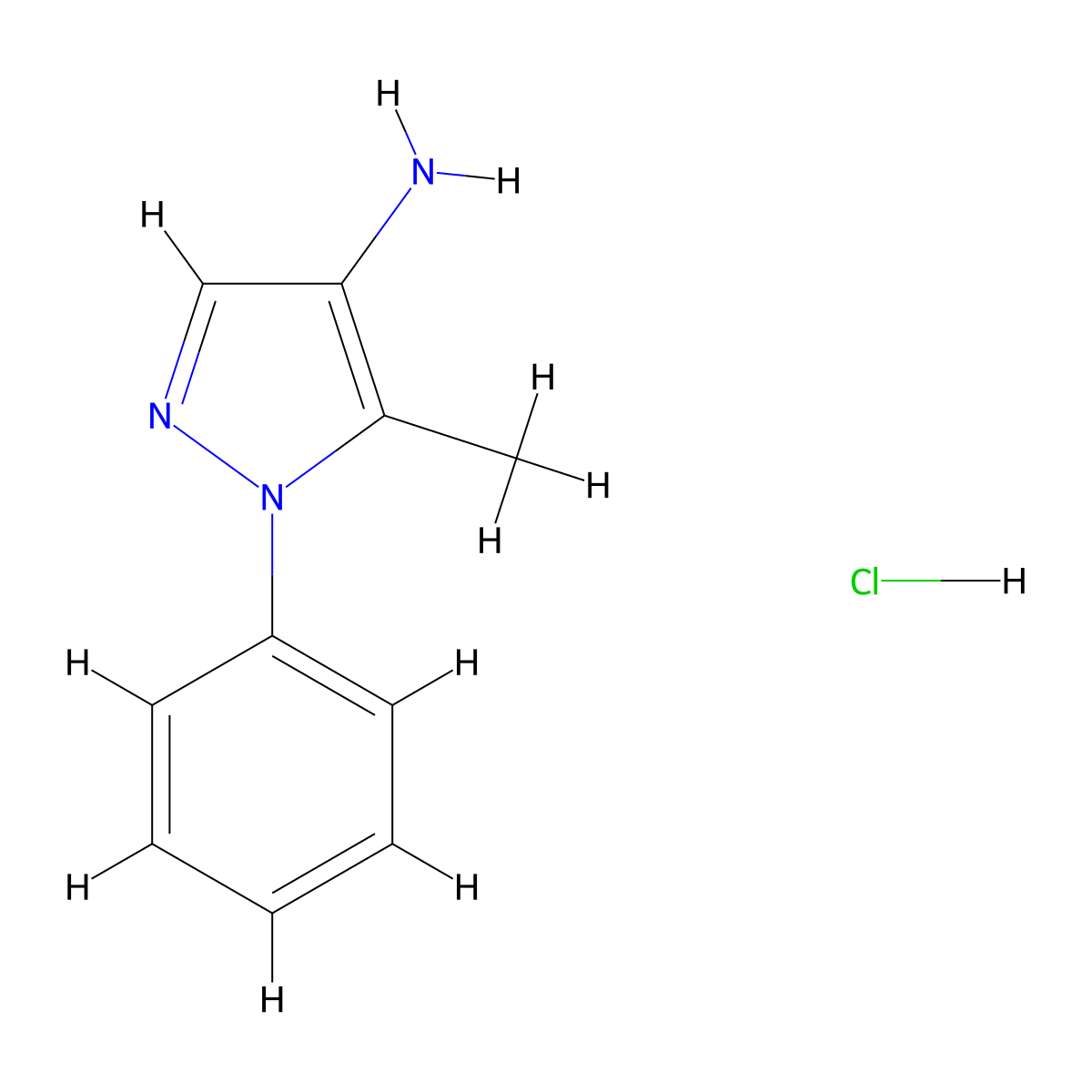 5-methyl-1-phenyl-1H-pyrazol-4-amine hydrochloride molecular structure, CAS 2792201-33-1