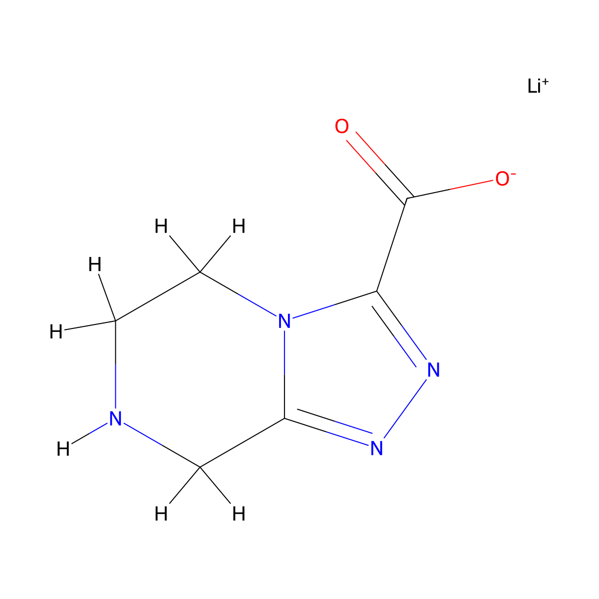 lithium(1+)5H,6H,7H,8H-[1,2,4]triazolo[4,3-a]pyrazine-3-carboxylate molecular structure, CAS 2792201-34-2