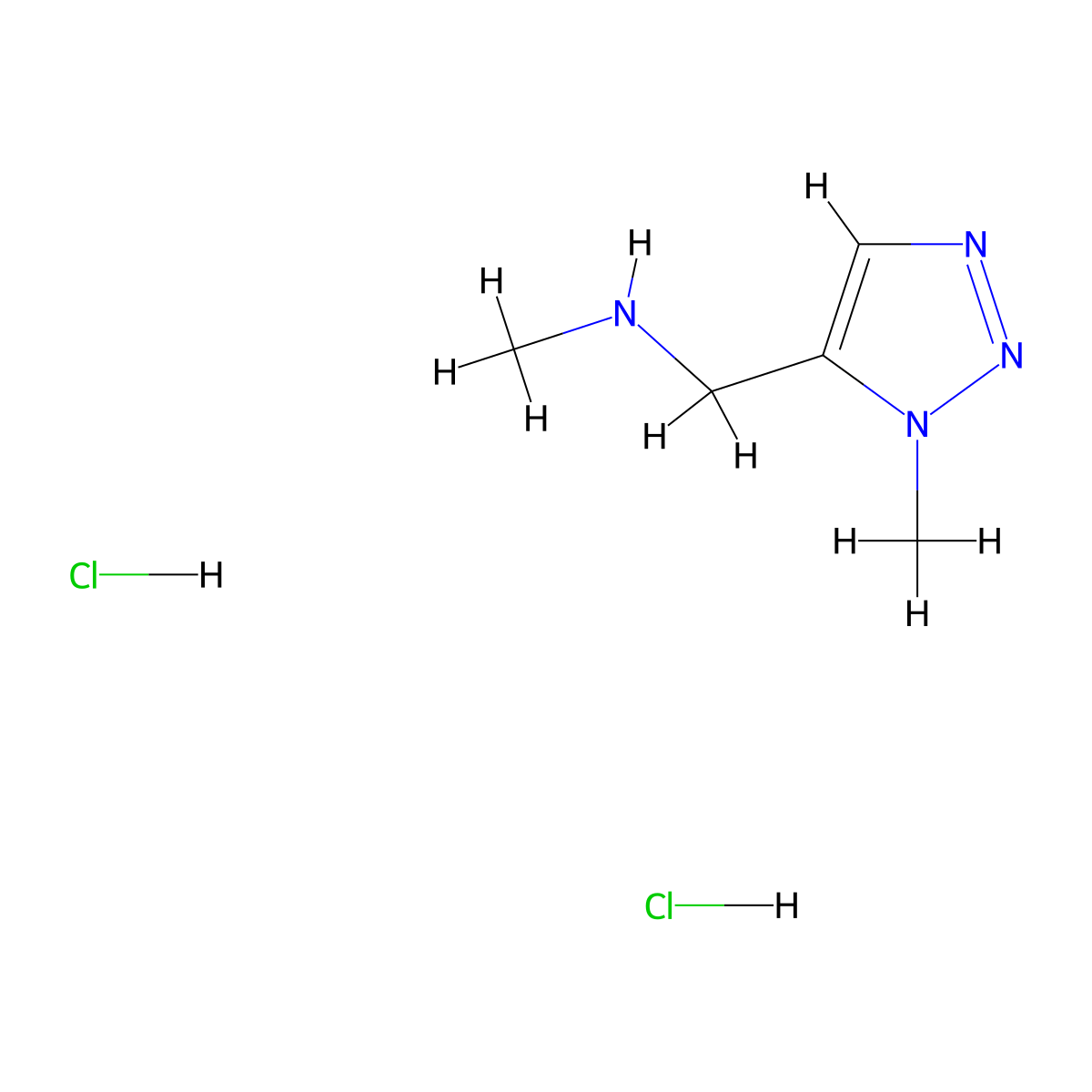methyl[(1-methyl-1H-1,2,3-triazol-5-yl)methyl]aminedihydrochloride molecular structure, CAS 2792201-35-3