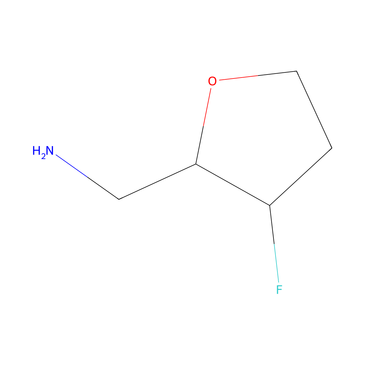 1-(3-Fluorooxolan-2-yl)methanamine molecular structure, CAS 2792201-37-5
