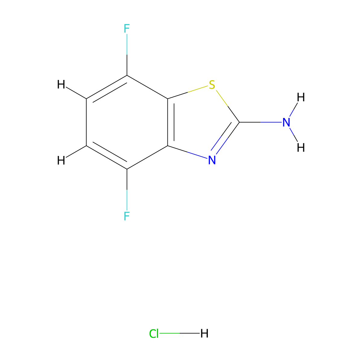 4,7-Difluoro-1,3-benzothiazol-2-amine hydrochloride molecular structure, CAS 2792201-46-6