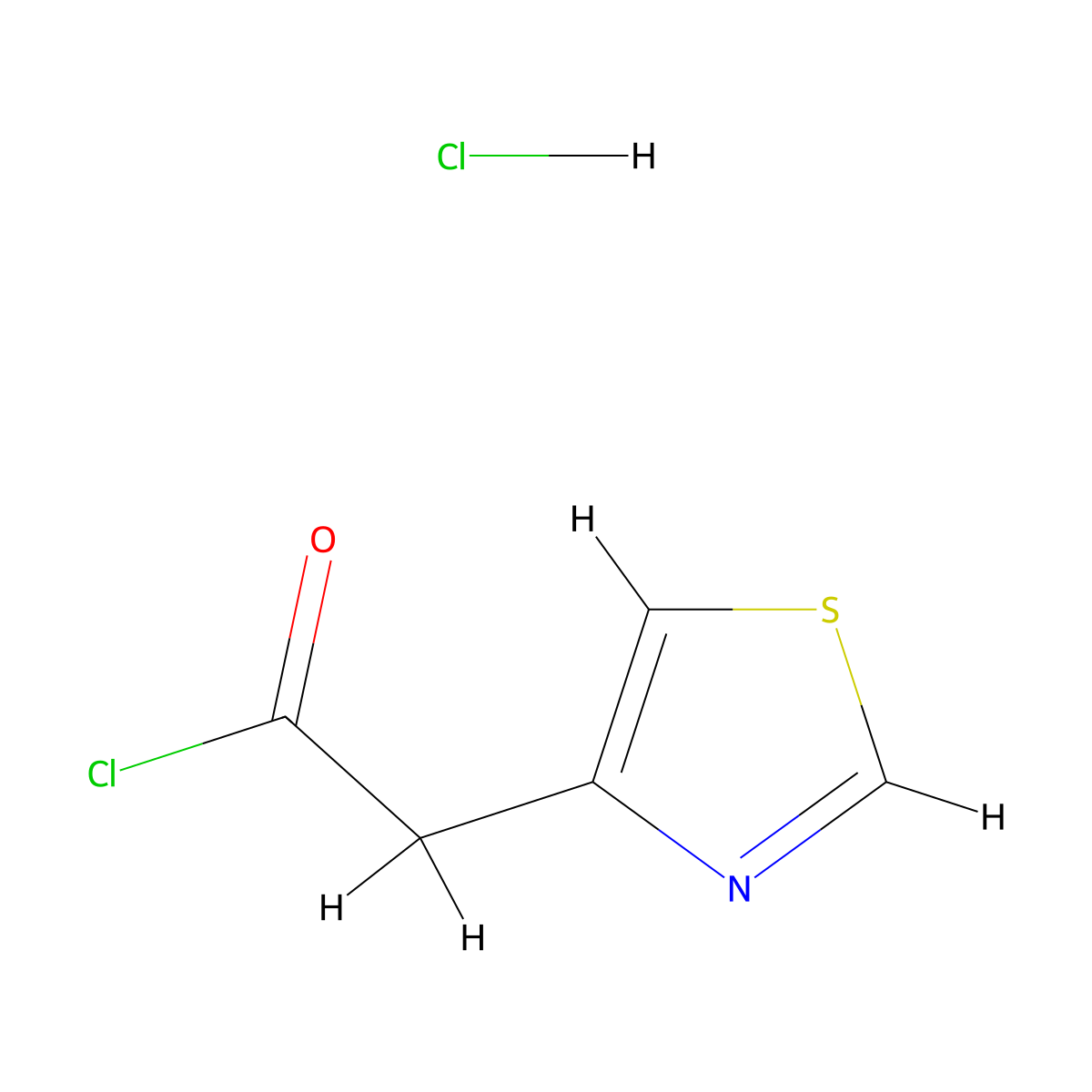 2-(1,3-Thiazol-4-yl)acetylchloridehydrochloride molecular structure, CAS 2792201-47-7