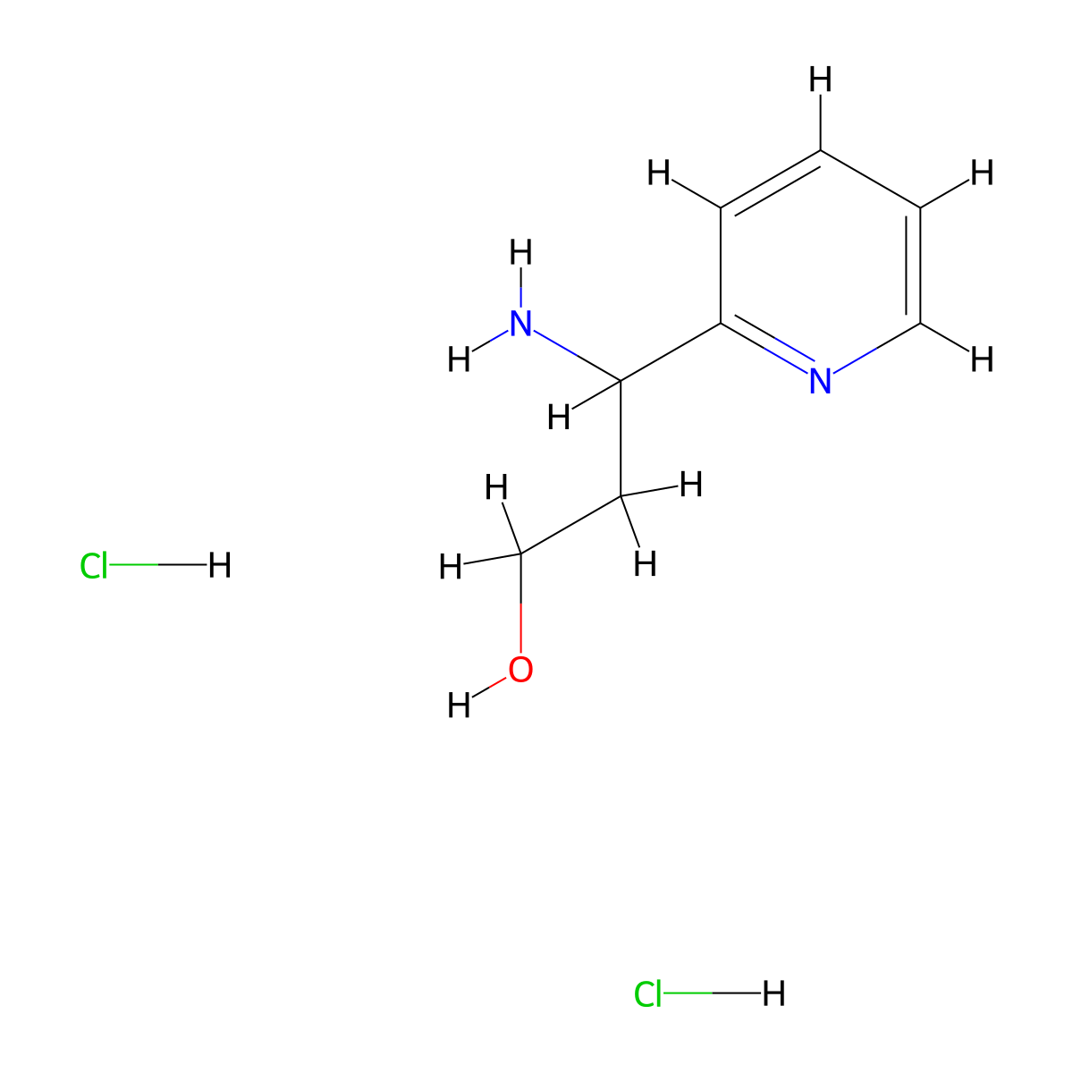 3-Amino-3-(pyridin-2-yl)propan-1-ol dihydrochloride molecular structure, CAS 2792201-54-6