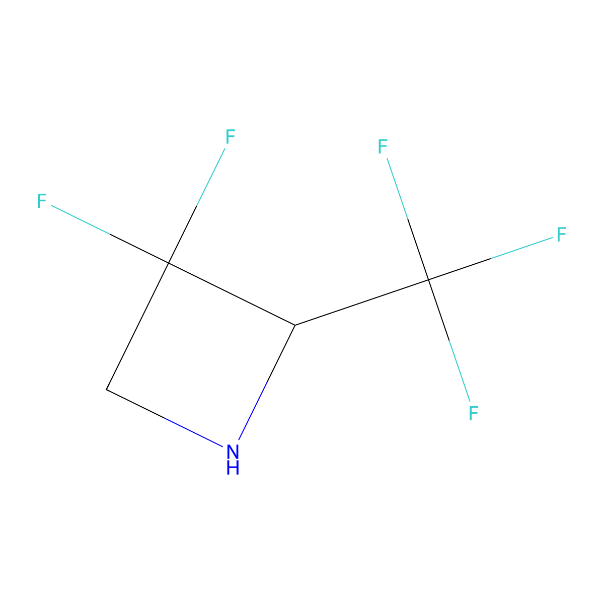 3,3-Difluoro-2-(trifluoromethyl)azetidine molecular structure, CAS 2792201-57-9