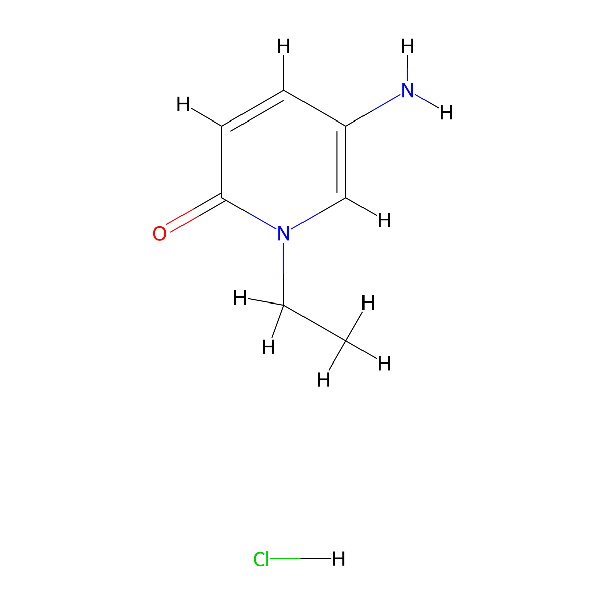 5-Amino-1-ethyl-1,2-dihydropyridin-2-one hydrochloride molecular structure, CAS 2792201-67-1