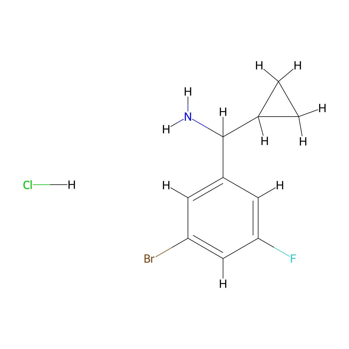 1-(3-Bromo-5-fluorophenyl)-1-cyclopropylmethanamine hydrochloride molecular structure, CAS 2792201-77-3