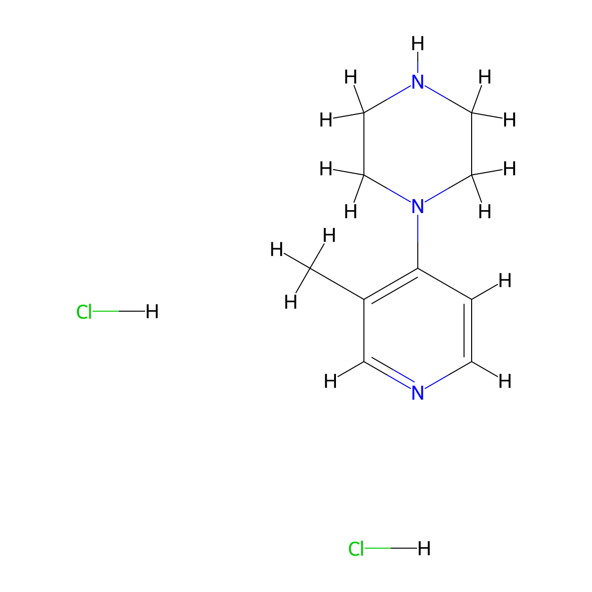 1-(3-Methylpyridin-4-yl)piperazine dihydrochloride molecular structure, CAS 2792201-81-9