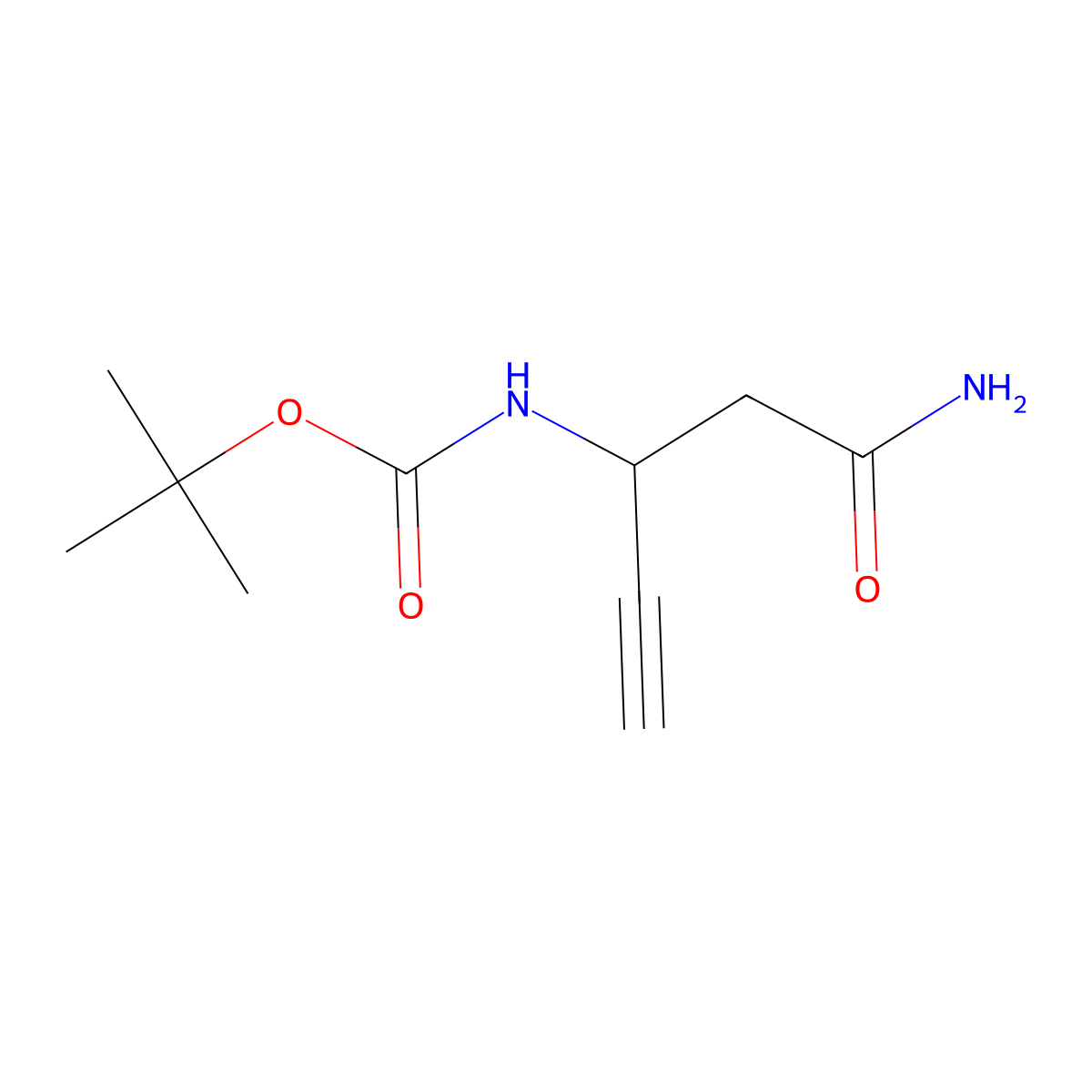 tert-butylN-(1-carbamoylbut-3-yn-2-yl)carbamate molecular structure, CAS 2792201-84-2
