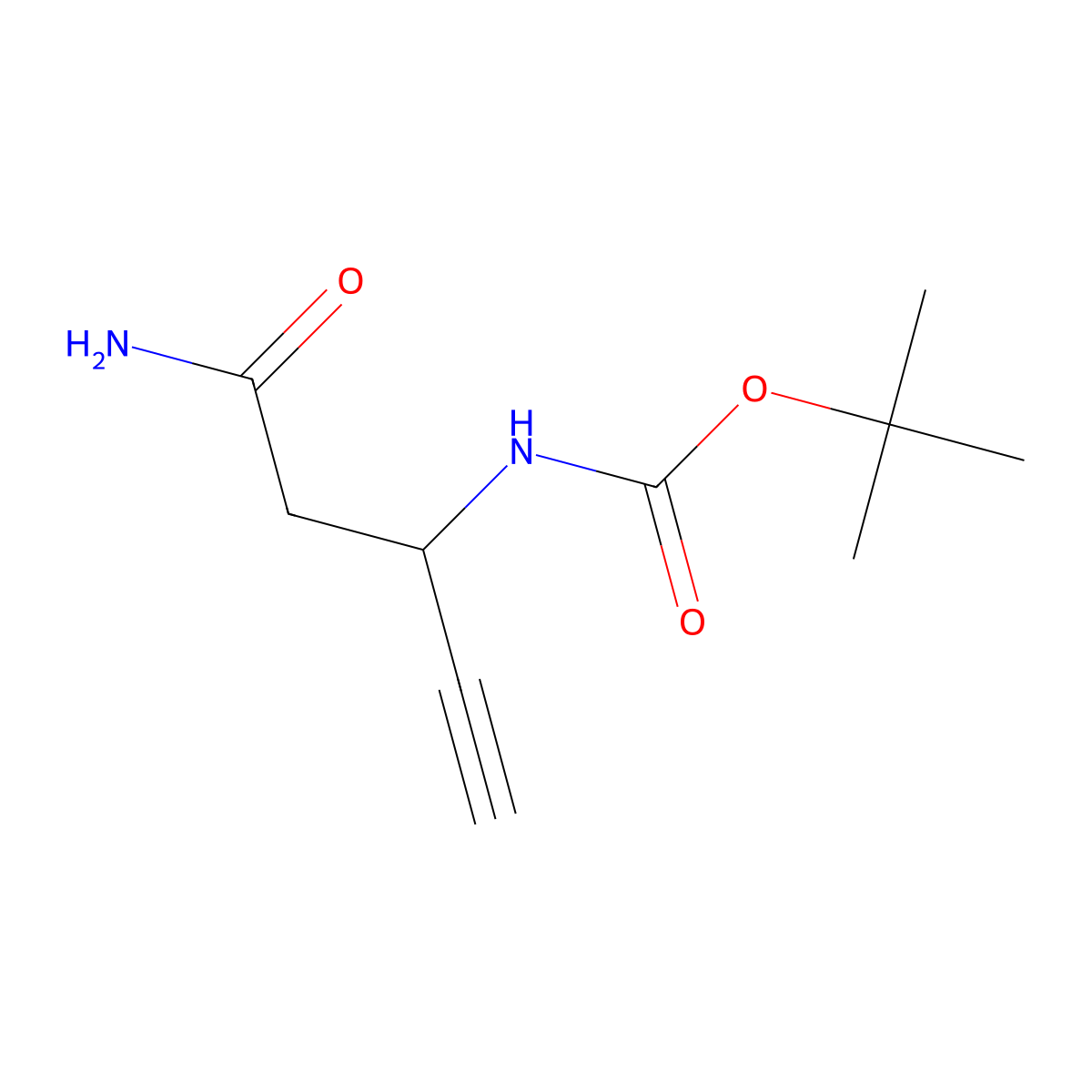 tert-butylN-(1-carbamoylbut-3-yn-2-yl)carbamate molecular structure, CAS 2792201-84-2