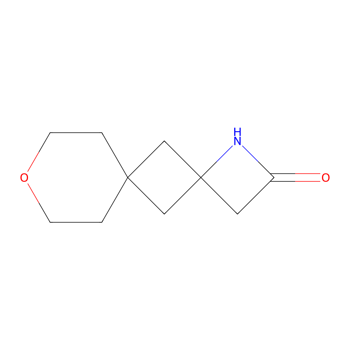 9-Oxa-1-azadispiro[3.1.5^{6}.1^{4}]dodecan-2-one molecular structure, CAS 2792201-95-5