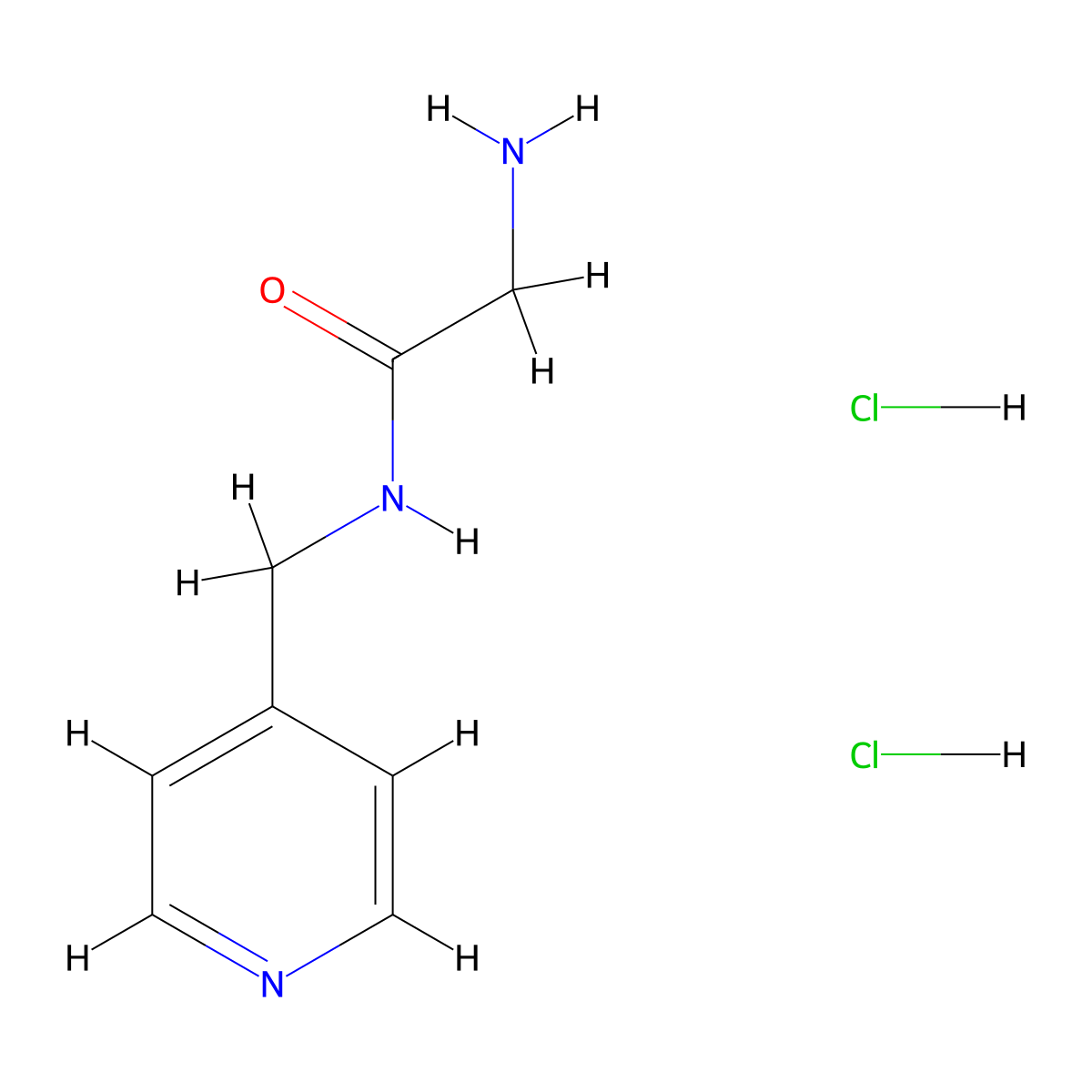 2-amino-N-[(pyridin-4-yl)methyl]acetamidedihydrochloride molecular structure, CAS 2792201-99-9