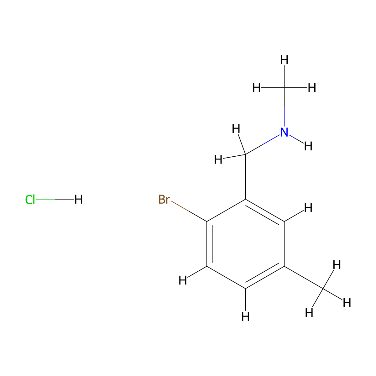 [(2-Bromo-5-methylphenyl)methyl](methyl)aminehydrochloride molecular structure, CAS 2792202-08-3
