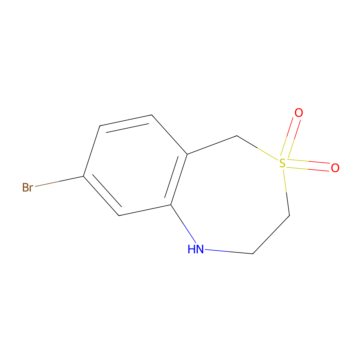 8-Bromo-1,2,3,5-tetrahydro-4lambda6,1-benzothiazepine-4,4-dione molecular structure, CAS 2792202-09-4