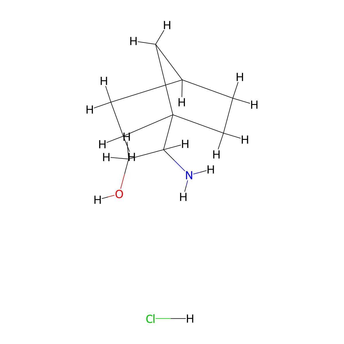 2-Amino-2-{bicyclo[2.2.1]heptan-1-yl}ethan-1-olhydrochloride molecular structure, CAS 2792202-12-9