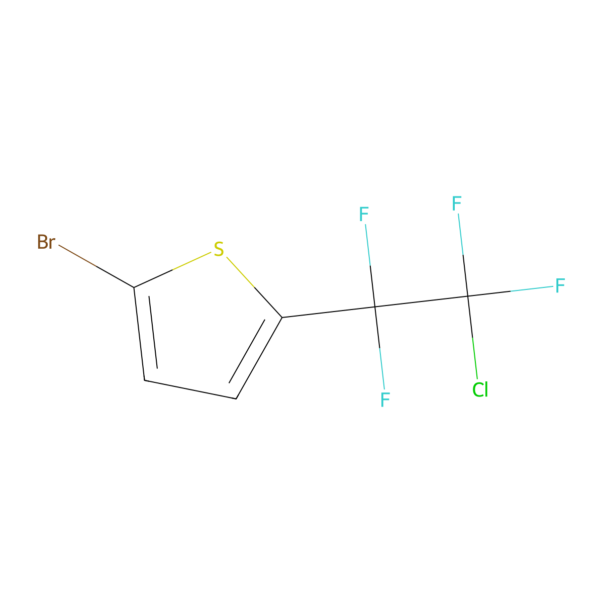 2-Bromo-5-(2-chloro-1,1,2,2-tetrafluoroethyl)thiophene molecular structure, CAS 2792202-16-3