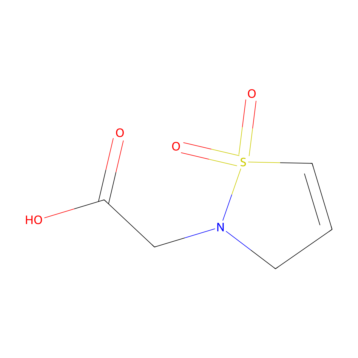 2-(1,1-Dioxo-2,3-dihydro-1lambda6,2-thiazol-2-yl)acetic acid molecular structure, CAS 2792202-19-6