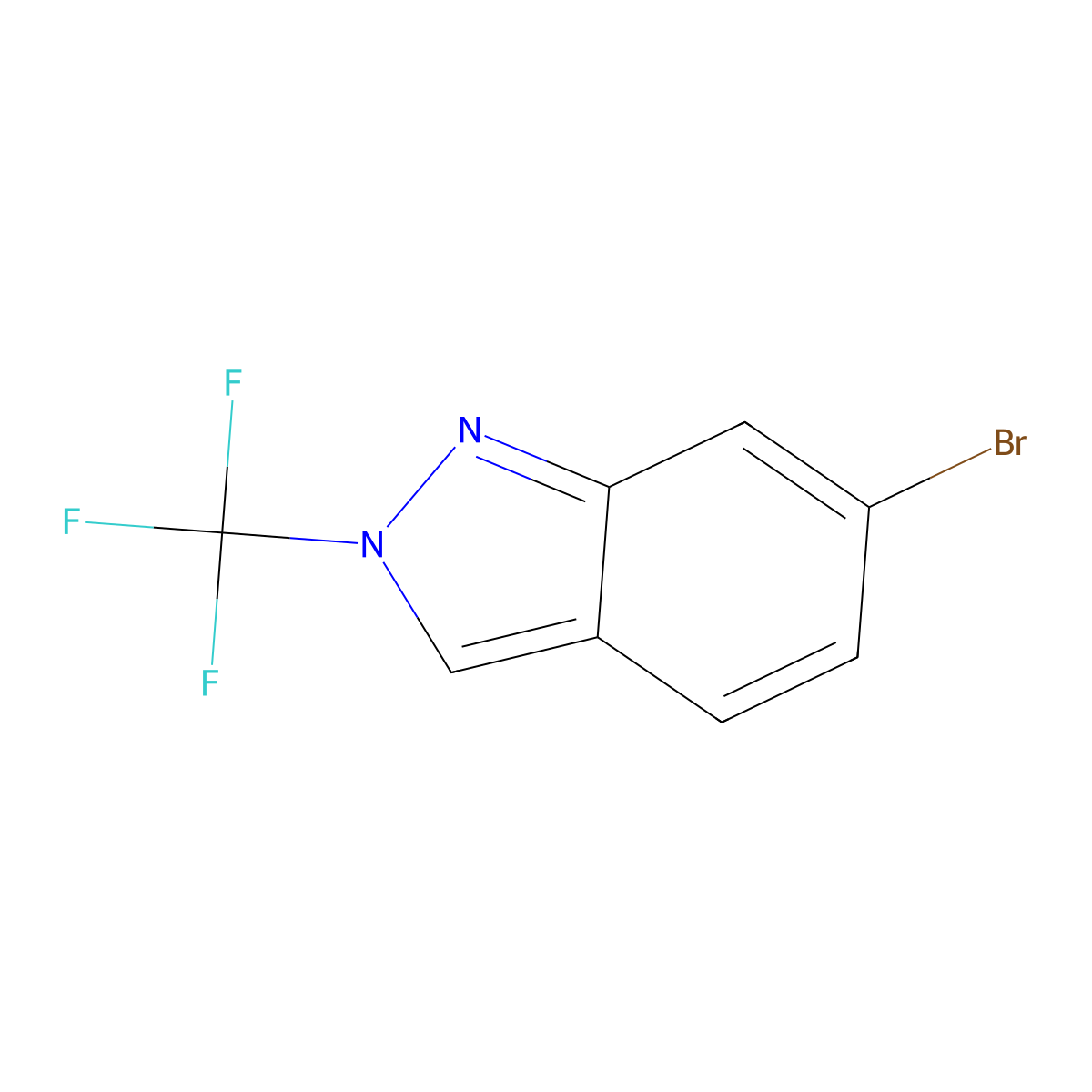 6-bromo-2-(trifluoromethyl)-2H-indazole molecular structure, CAS 2792202-21-0
