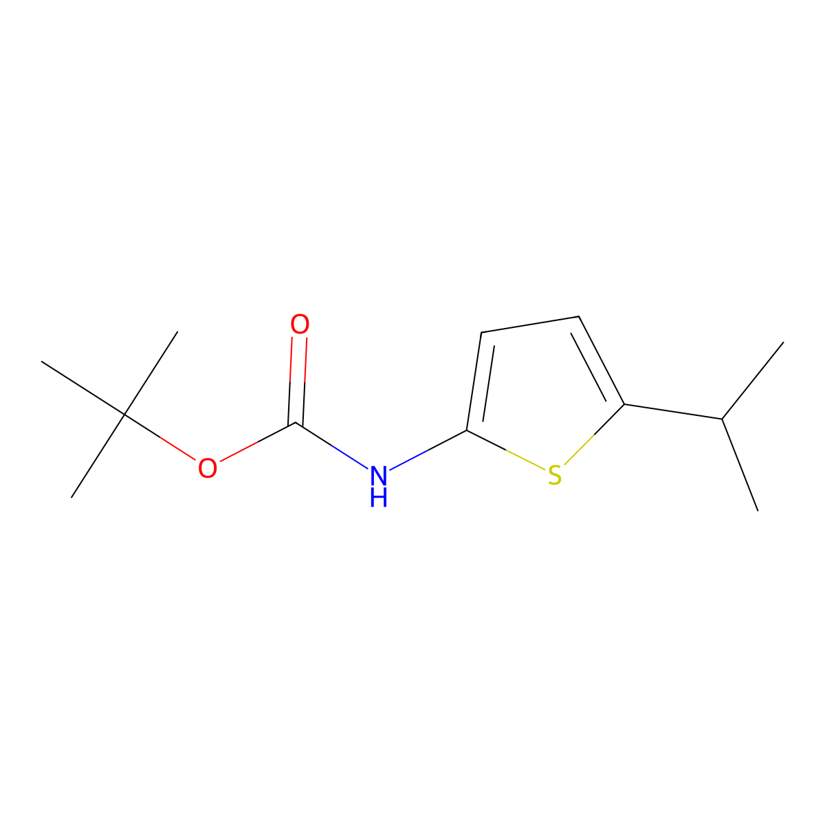 tert-butylN-[5-(propan-2-yl)thiophen-2-yl]carbamate molecular structure, CAS 2792202-26-5