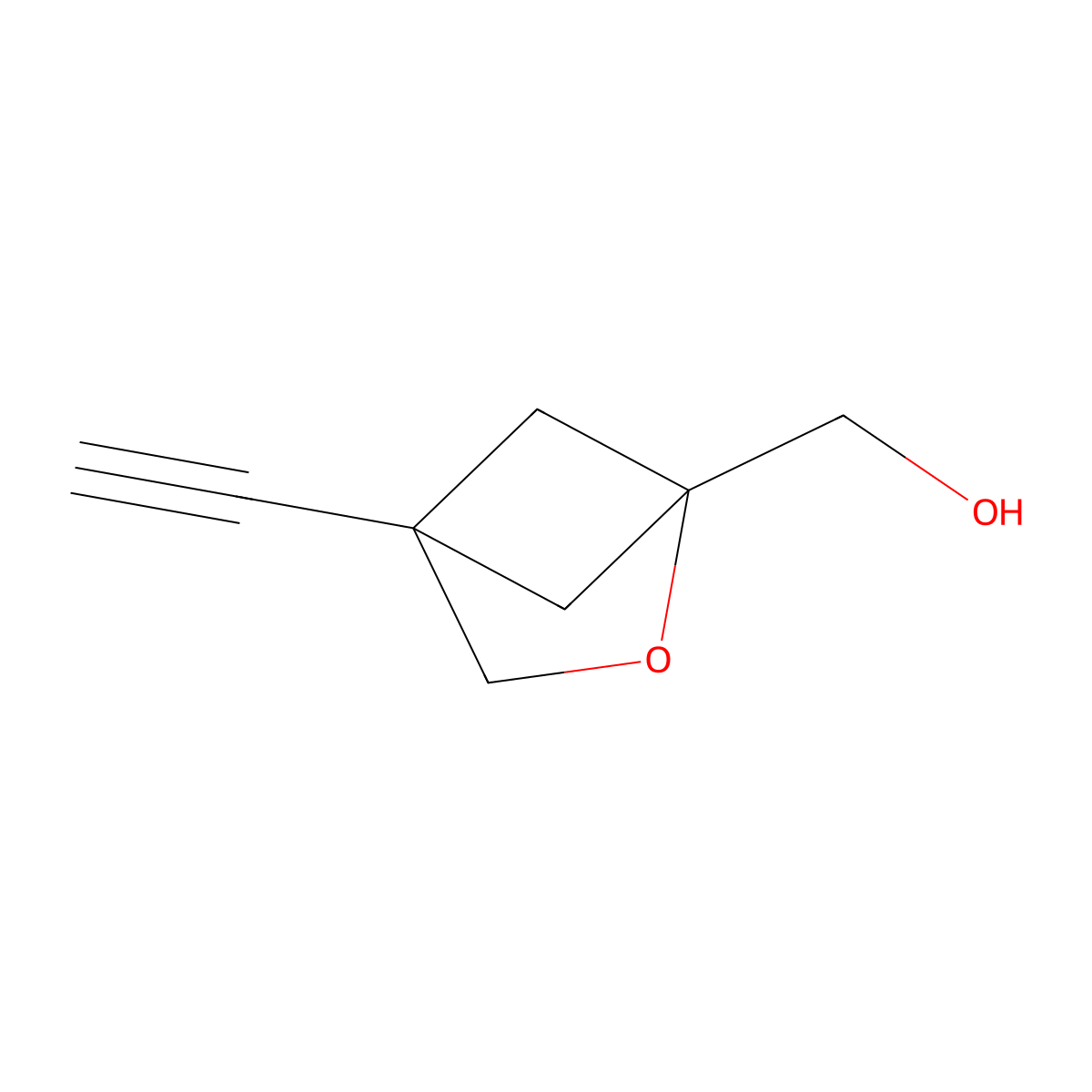 {4-Ethynyl-2-oxabicyclo[2.1.1]hexan-1-yl}methanol molecular structure, CAS 2792217-02-6