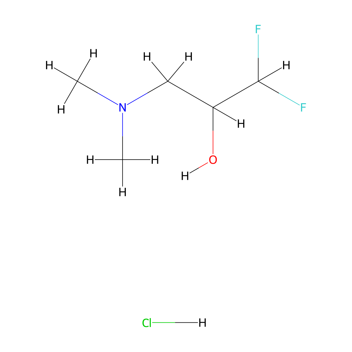 3-(Dimethylamino)-1,1-difluoropropan-2-olhydrochloride molecular structure, CAS 2792217-04-8