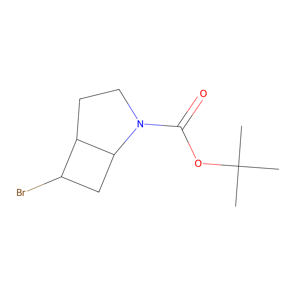 Tert-butyl 6-bromo-2-azabicyclo[3.2.0]heptane-2-carboxylate molecular structure, CAS 2792217-10-6