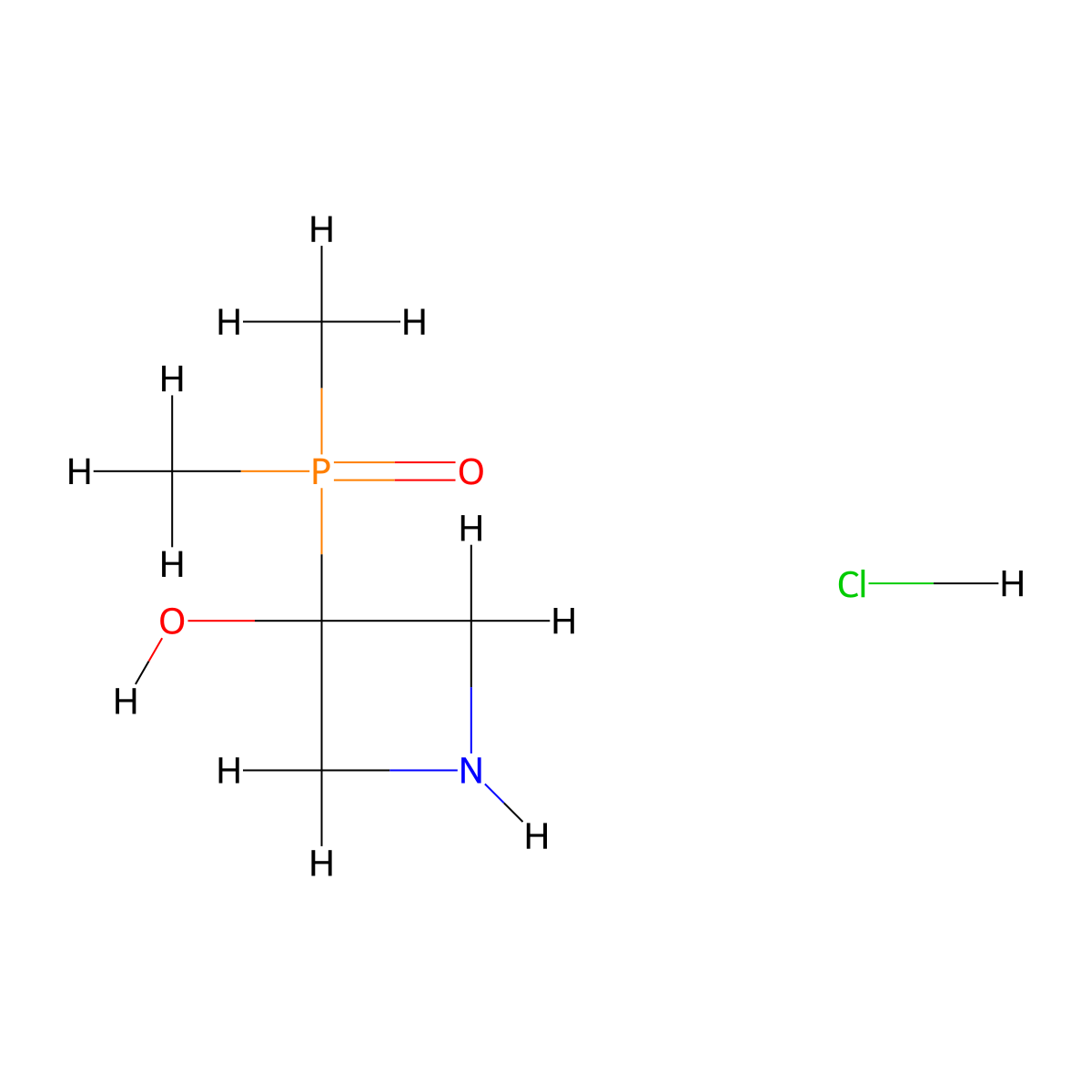 3-(Dimethylphosphoryl)azetidin-3-ol hydrochloride molecular structure, CAS 2792217-12-8