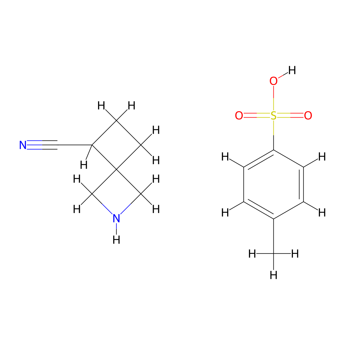2-Azaspiro[3.3]heptane-5-carbonitrile,4-methylbenzene-1-sulfonicacid molecular structure, CAS 2792217-14-0