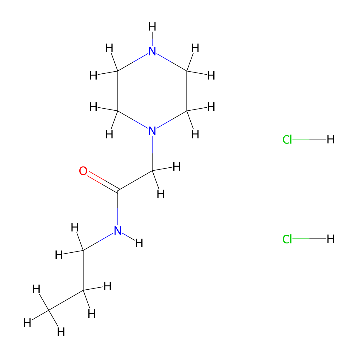 2-(piperazin-1-yl)-N-propylacetamide dihydrochloride molecular structure, CAS 2792217-16-2