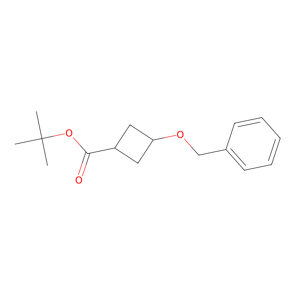 Tert-butyl 3-(benzyloxy)cyclobutane-1-carboxylate molecular structure, CAS 2792217-20-8