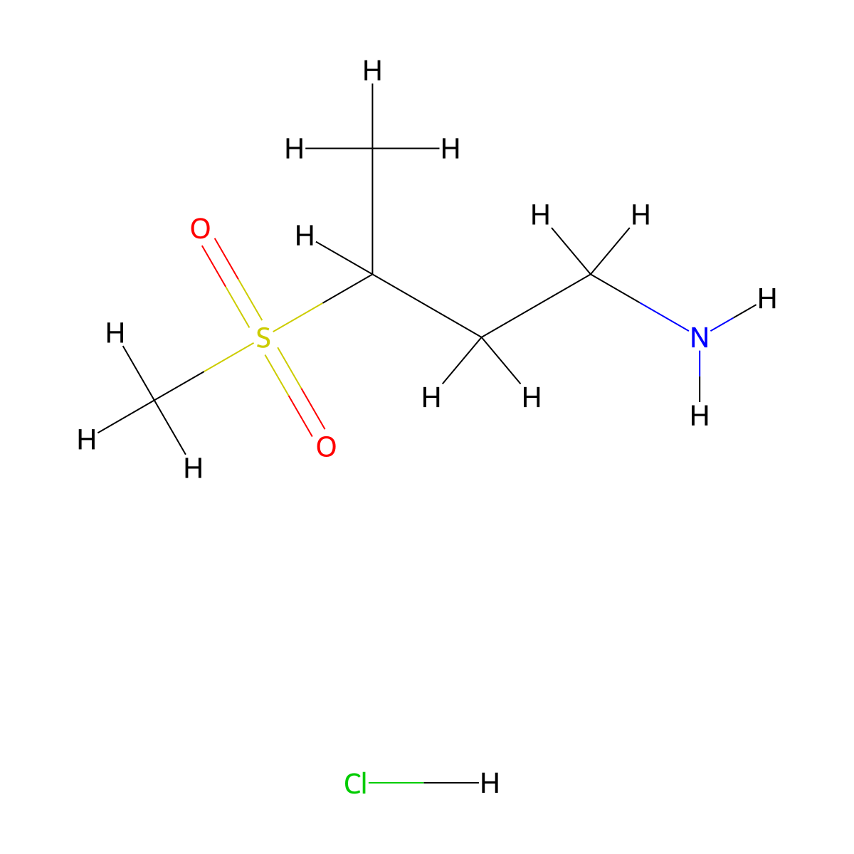 3-Methanesulfonylbutan-1-aminehydrochloride molecular structure, CAS 2792217-21-9