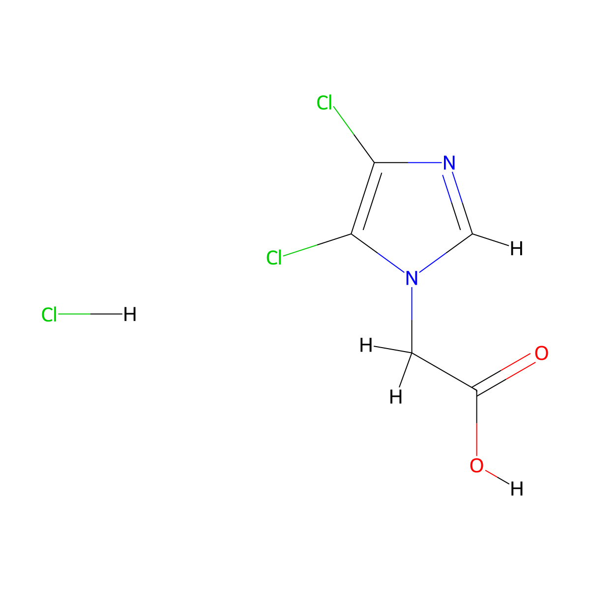 2-(4,5-dichloro-1H-imidazol-1-yl)acetic acid hydrochloride molecular structure, CAS 2792217-26-4