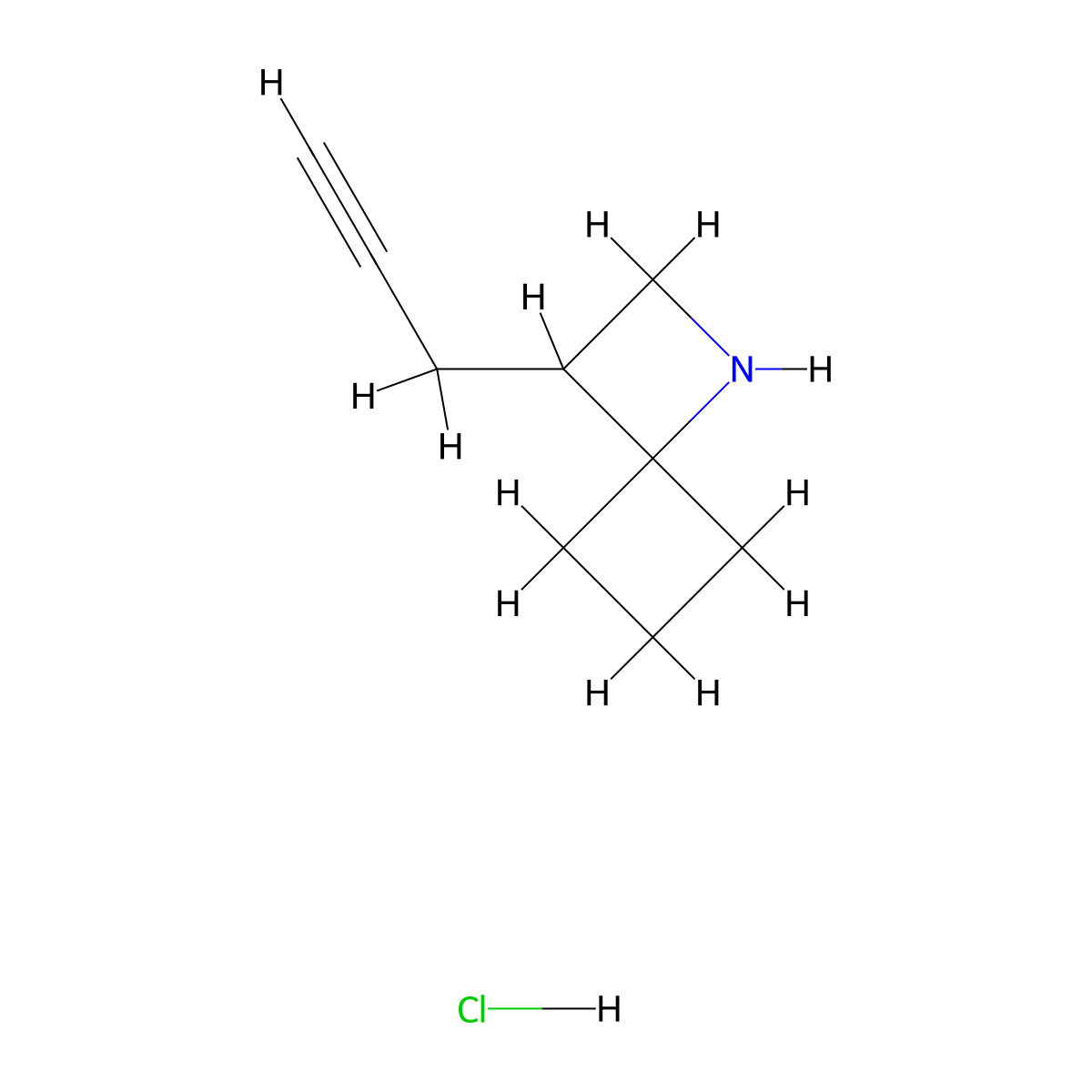 3-(Prop-2-yn-1-yl)-1-azaspiro(3.3)heptane hydrochloride molecular structure, CAS 2792217-27-5