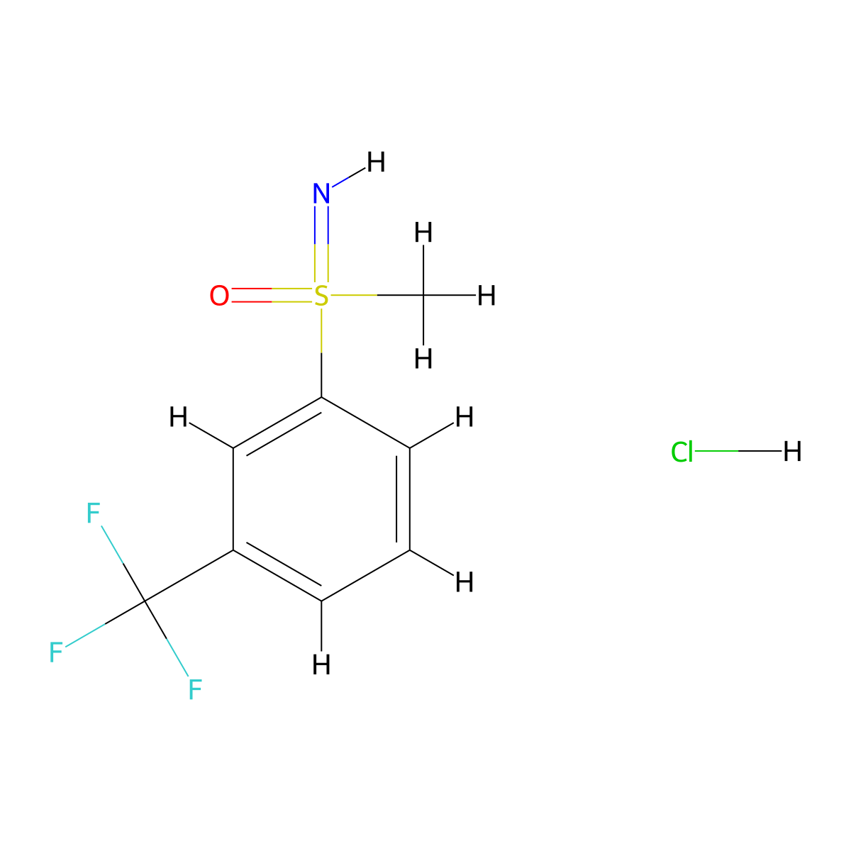 Imino(methyl)[3-(trifluoromethyl)phenyl]-lambda6-sulfanonehydrochloride molecular structure, CAS 2792217-32-2