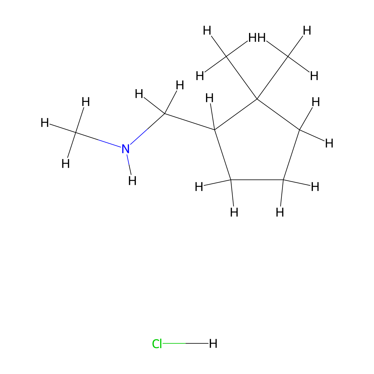 [(2,2-Dimethylcyclopentyl)methyl](methyl)aminehydrochloride molecular structure, CAS 2792217-39-9