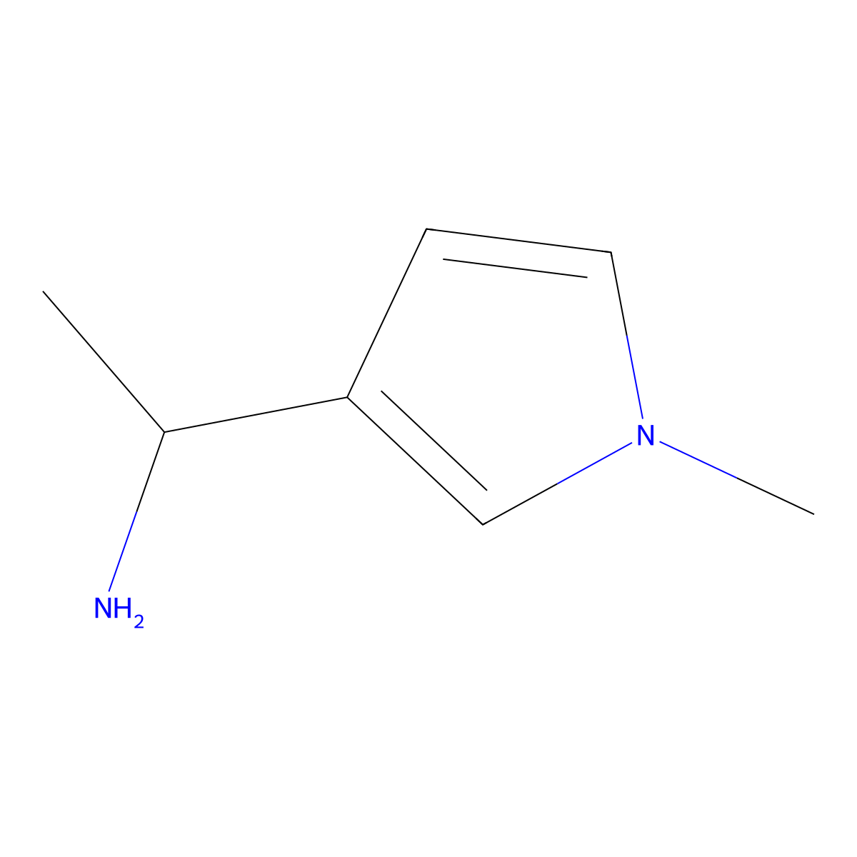 1-(1-methyl-1H-pyrrol-3-yl)ethan-1-amine molecular structure, CAS 279226-15-2