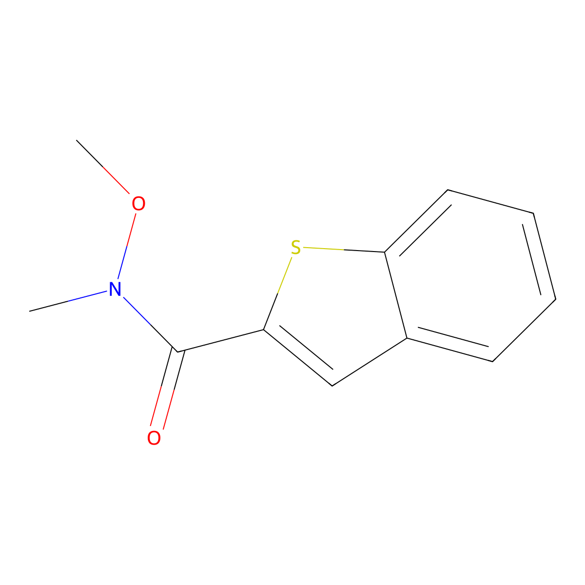 N-methoxy-N-methylbenzo[b]thiophene-2-carboxamide molecular structure, CAS 279226-22-1