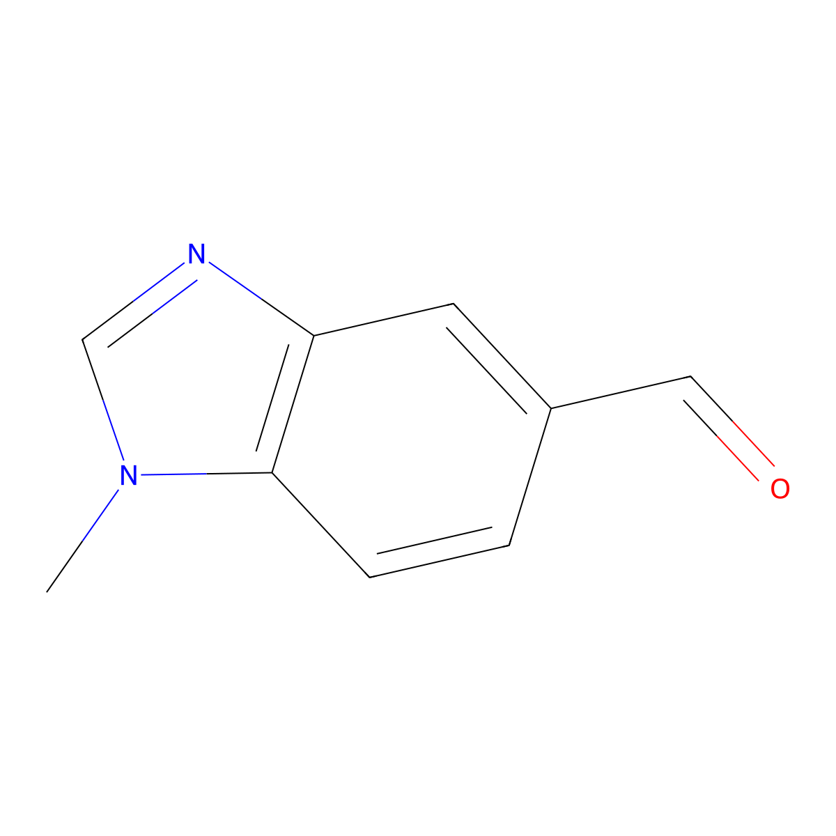 1-methyl-1H-1,3-benzodiazole-5-carbaldehyde molecular structure, CAS 279226-70-9